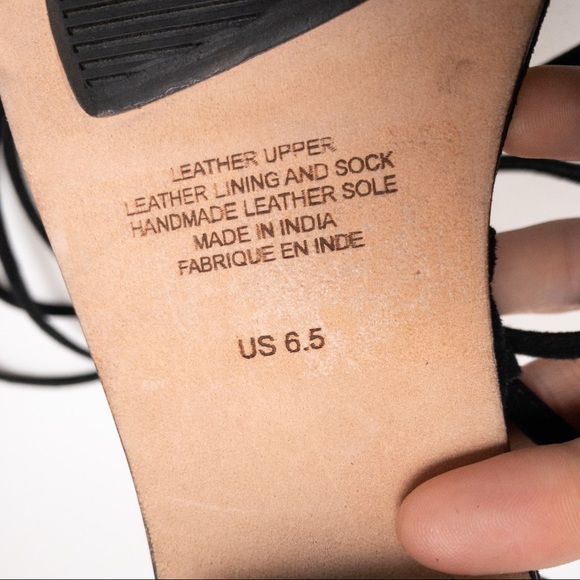 JEFFREY CAMPBELL Kaine Wraparound Tie Sandal Black Size 6.5 - Picture 8 of 9